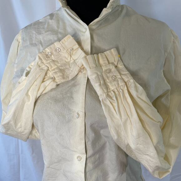 Vintage Nantucket Pintuck Blouse – 1980s Edwardian Style Cotton Top, Size 8 - Picture 7 of 16